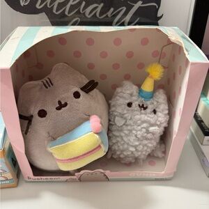 Pusheen Plush Duo - Gray Pusheen with Pastel Cake & Cream Party Kitty